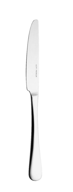 Silbernes Messer auf weißem Hintergrund.