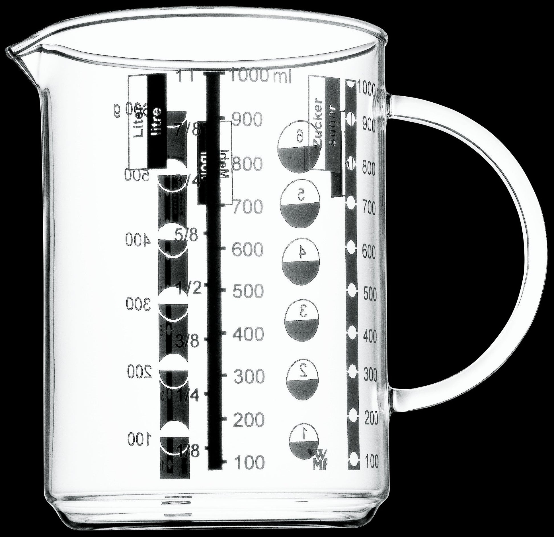 Messbecher mit Messmarkierungen