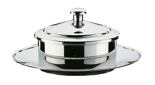 Silberne Servierschale mit Deckel
