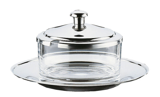 Glasbehälter mit Deckel und Tablett