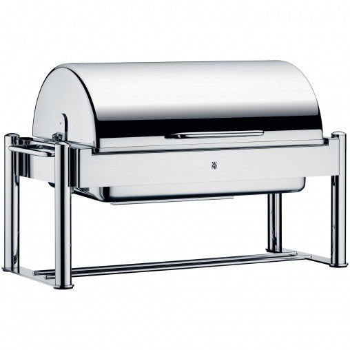 Chafing Dish aus Edelstahl geschlossen.