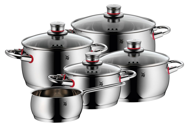 Verschiedene Edelstahltöpfe für Gastronomie
