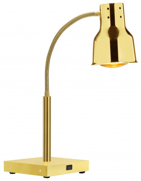 Goldene Tischlampe für Gastronomie.