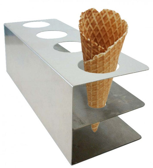 Eisbecherhalter aus Edelstahl.