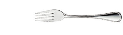 Edelstahlgabel für Gastronomiebedarf.