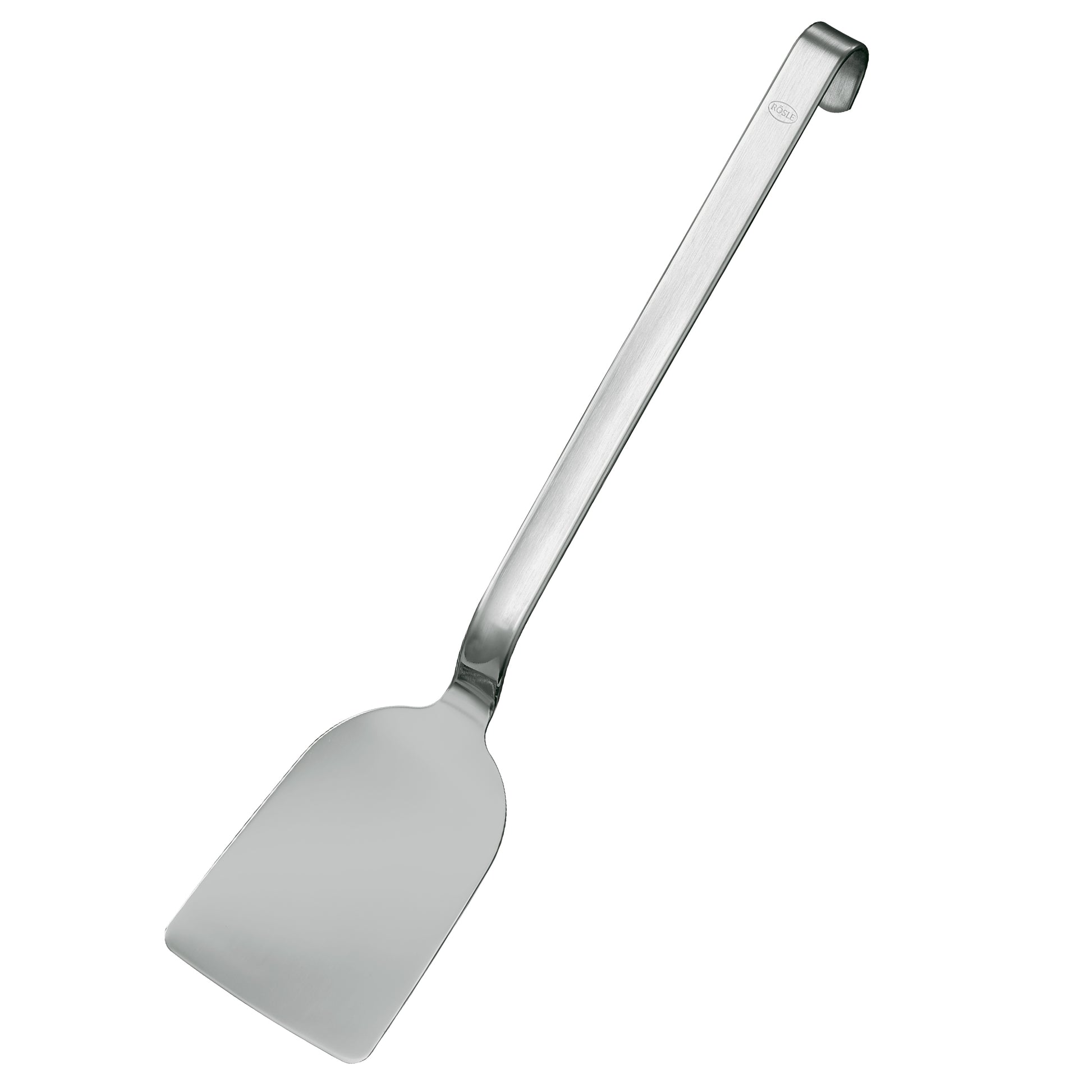 Metallspatel mit langem Griff.