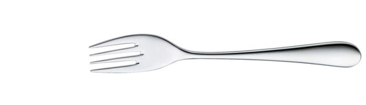 Edelstahlgabel für Gastronomiebedarf.