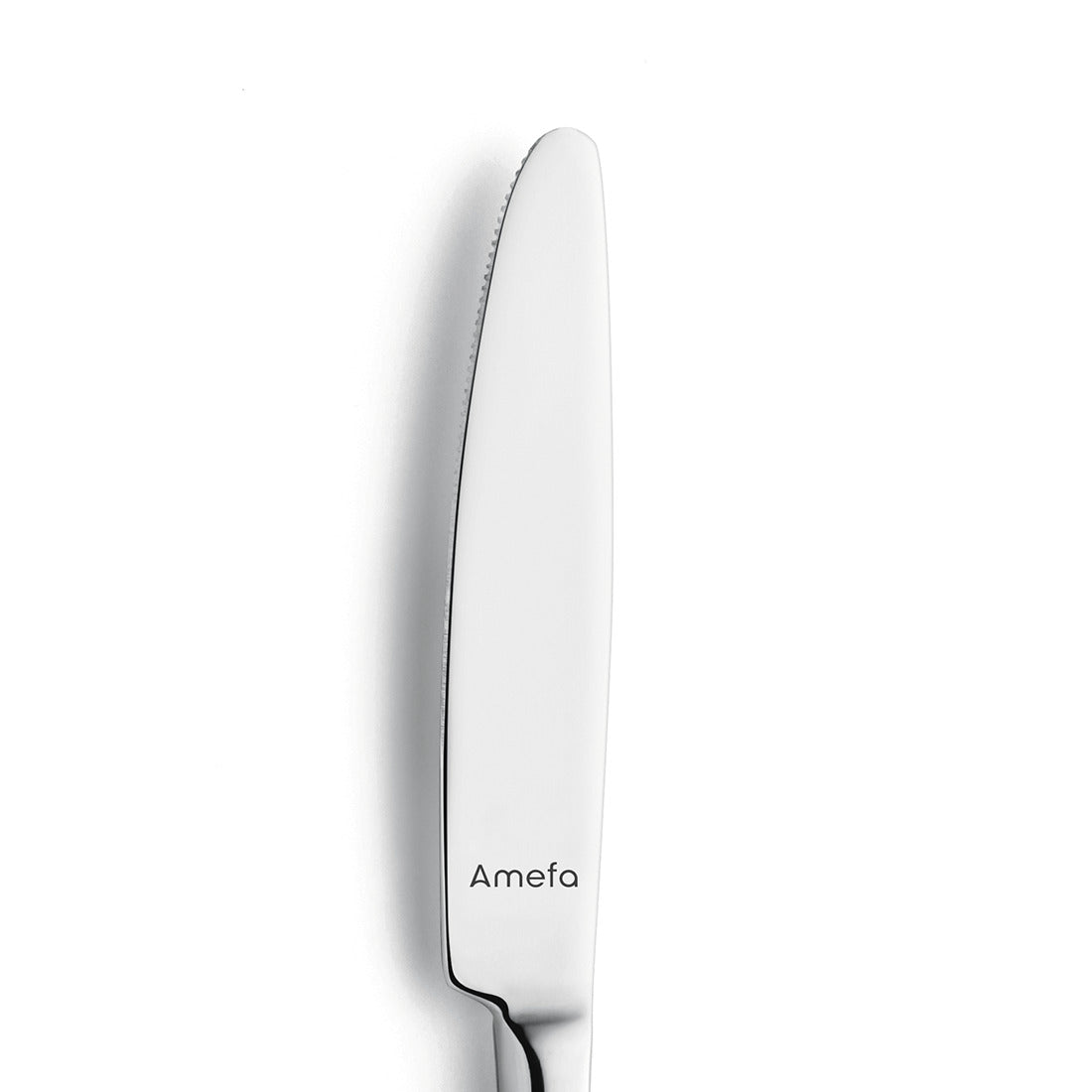 Silbernes Messer mit glatter Klinge, Amefa-Logo.