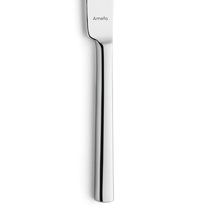 Silbernes Messer mit glattem Griff.