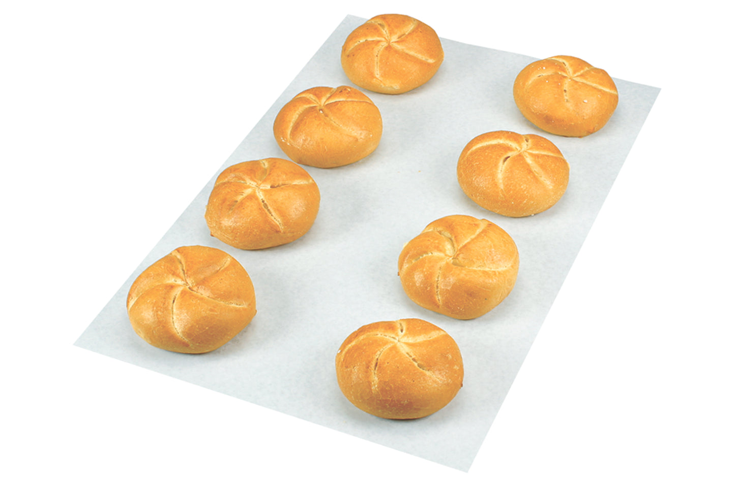 Brötchen auf einem Backblech.