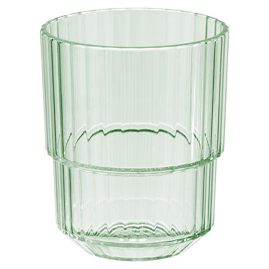 Glas mit vertikalen Linien