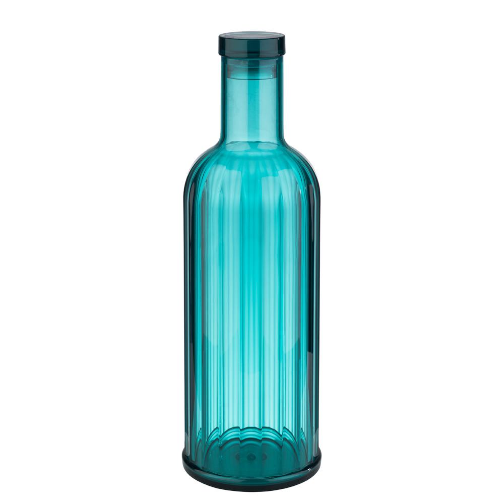 Blaue Glasflasche, stilvoll, elegant