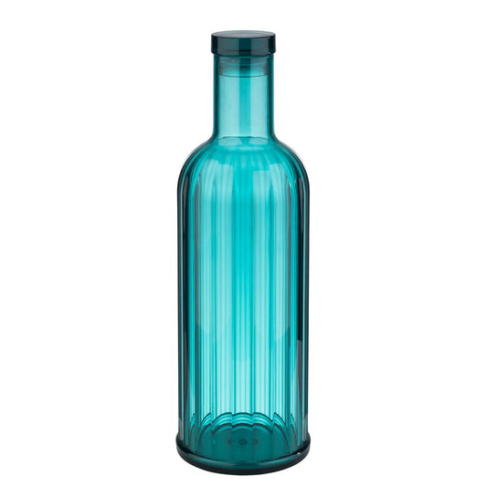 Blaue Glasflasche, stilvoll, elegant
