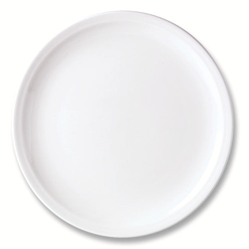 Weißer, runder Gastronomieteller obenansicht.