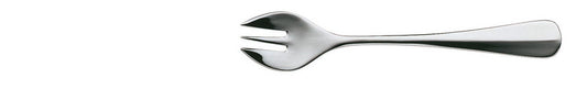 Metallspork auf weißem Hintergrund.