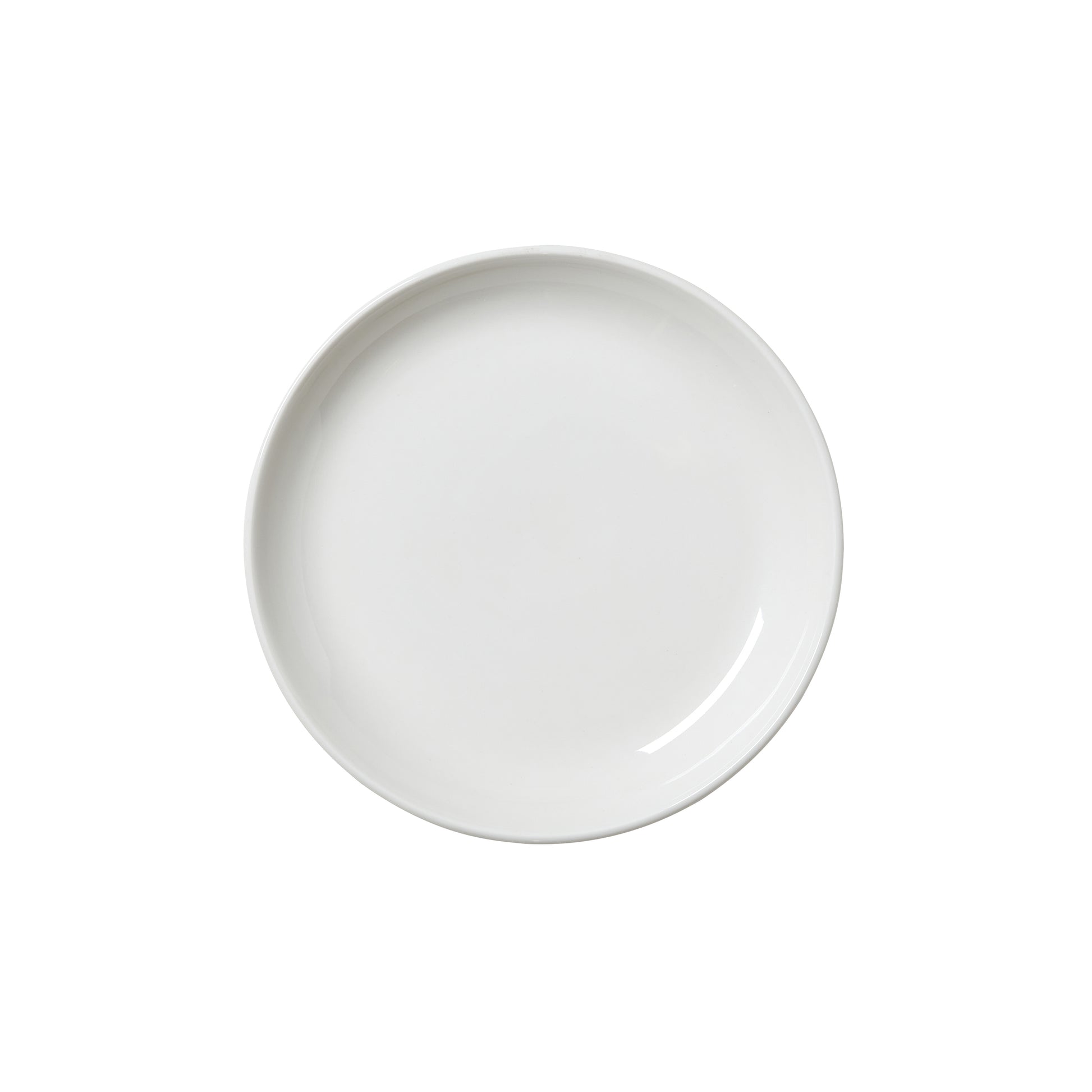 Leerer weißer Teller, minimalistisch.
