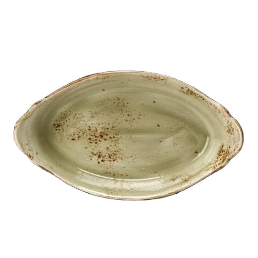 Craft Green Oval No4 Eared Dish 34 x 19cm (13 3/8 x 7 1/2")