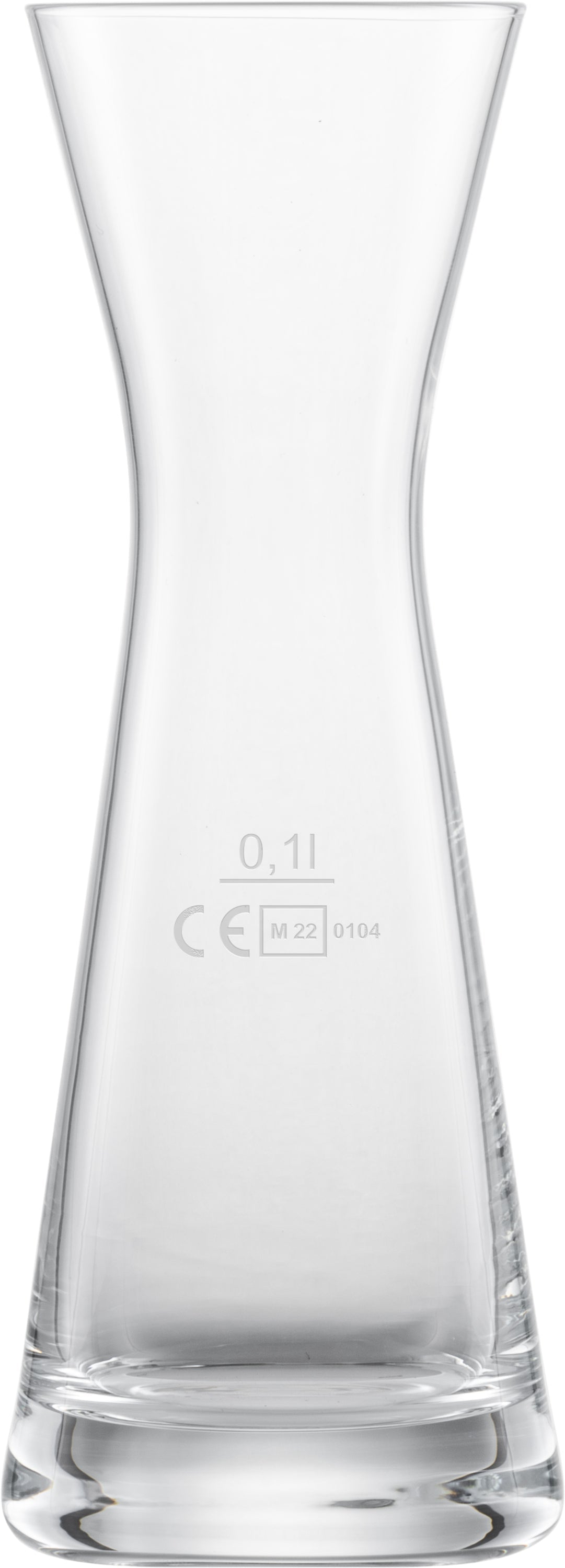 Karaffe aus Glas, 0,1 Liter.