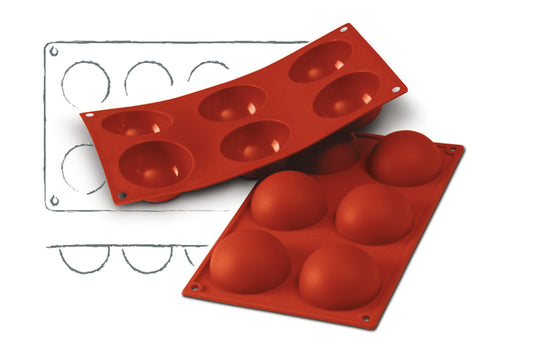 Rote Silikonformen für Gastronomie.