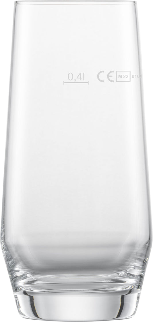 Trinkglas mit Füllmarkierung 0,4l.