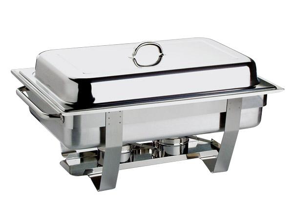 Chafing Dish aus Edelstahl.
