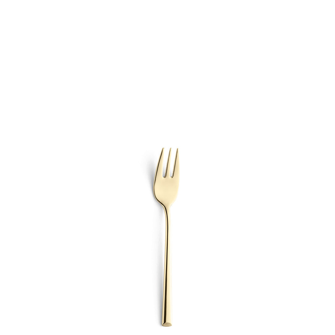 Goldene Gabel auf weißem Hintergrund