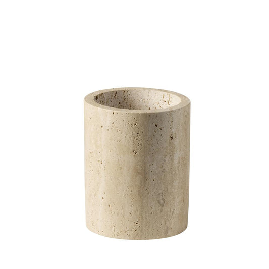 Besteckbehälter -TRAVERTINE-, Ø 11 cm, H: 13,5 cm