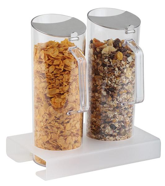 Müsli- und Cornflakes-Spender, transparent.