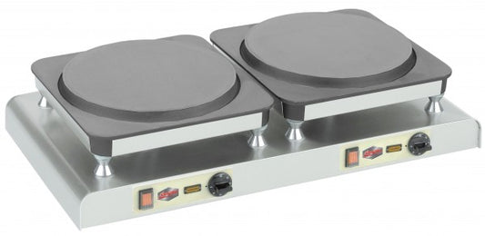 Zweiflammiger Elektroherd für Gastronomie.