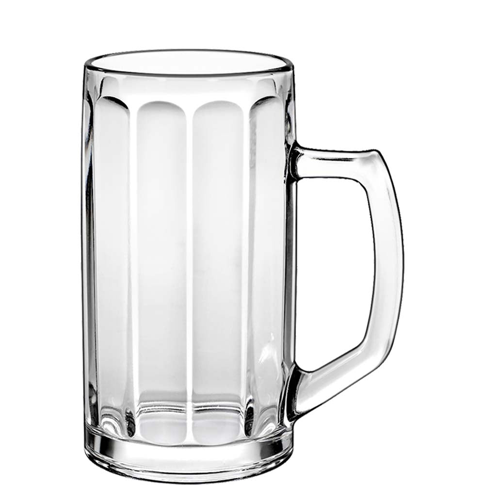 Klarer Bierkrug aus Glas
