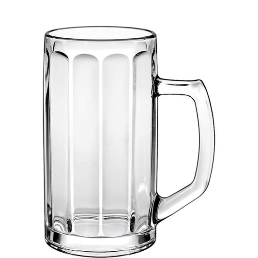 Klarer Bierkrug aus Glas