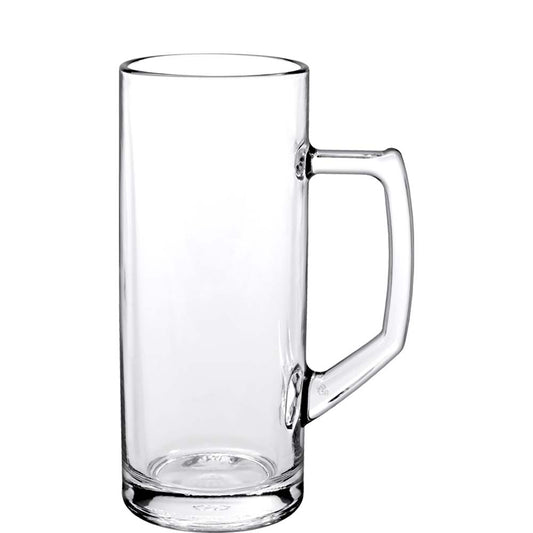 Leeres Bierglas mit Henkel