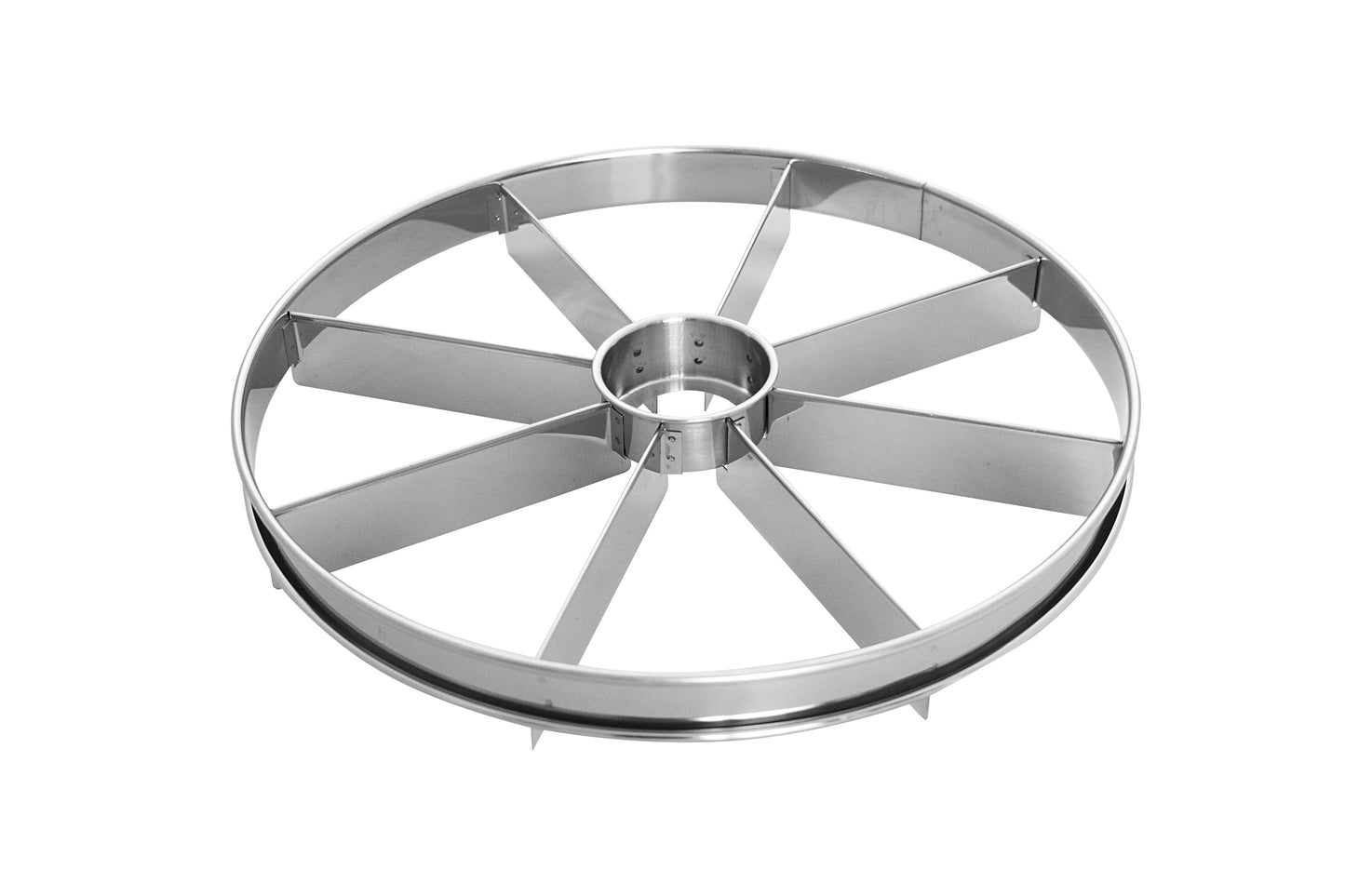 Edelstahl-Rad für Gastronomiegeräte.
