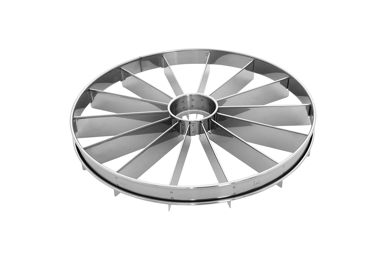 Metallischer Ventilator für Gastronomie.