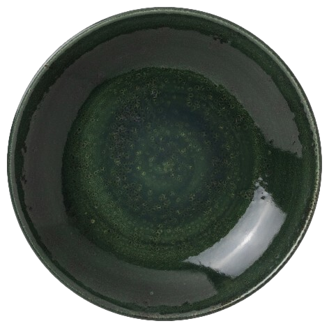 Vesuvius Burnt Emerald Coupe Bowl 21.6cm 83.5cl (8 1/2" 29 2/5oz)