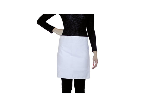 Weißer Schürze für Gastronomie.