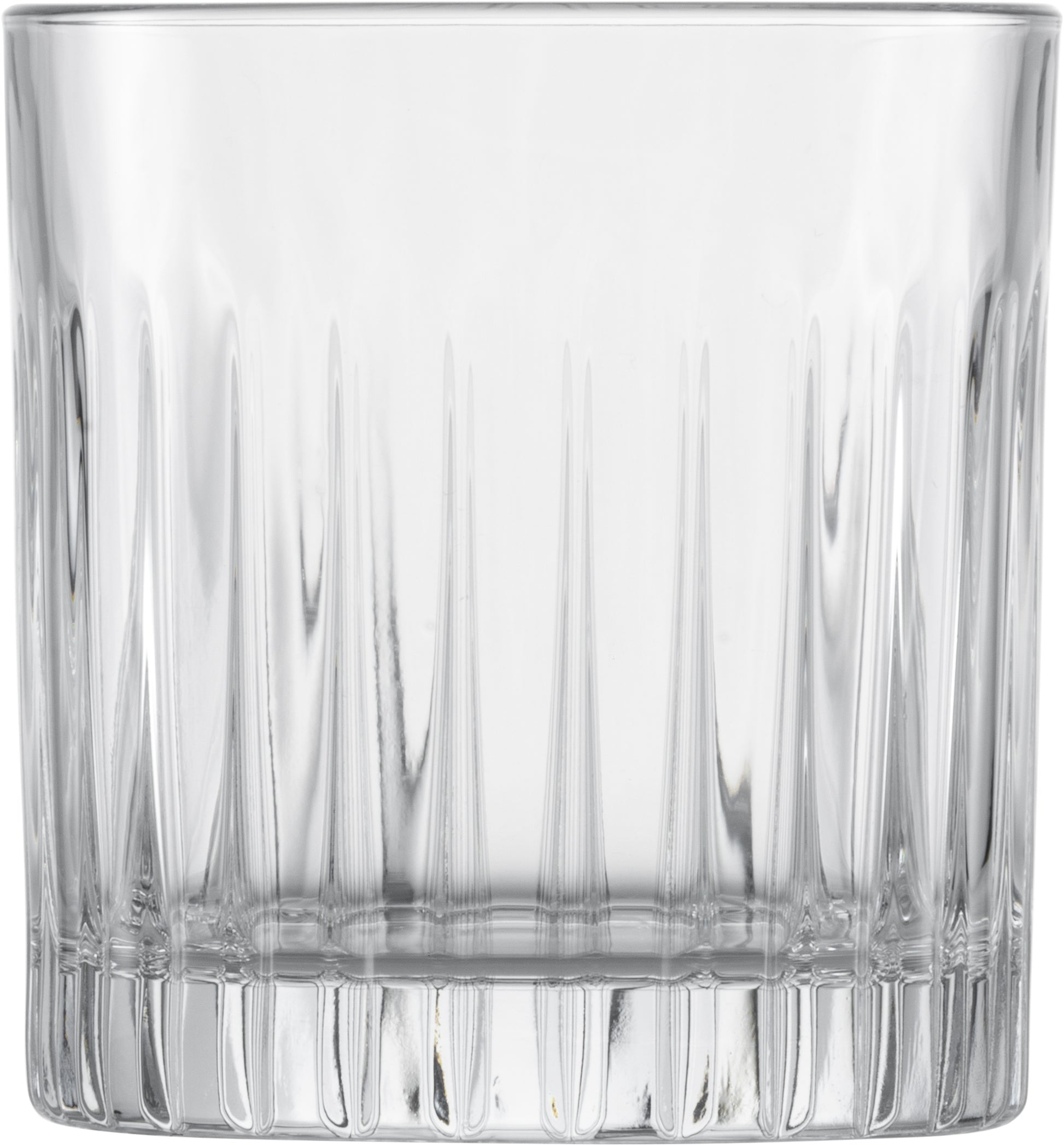 Kristallglas mit vertikalem Schliff.