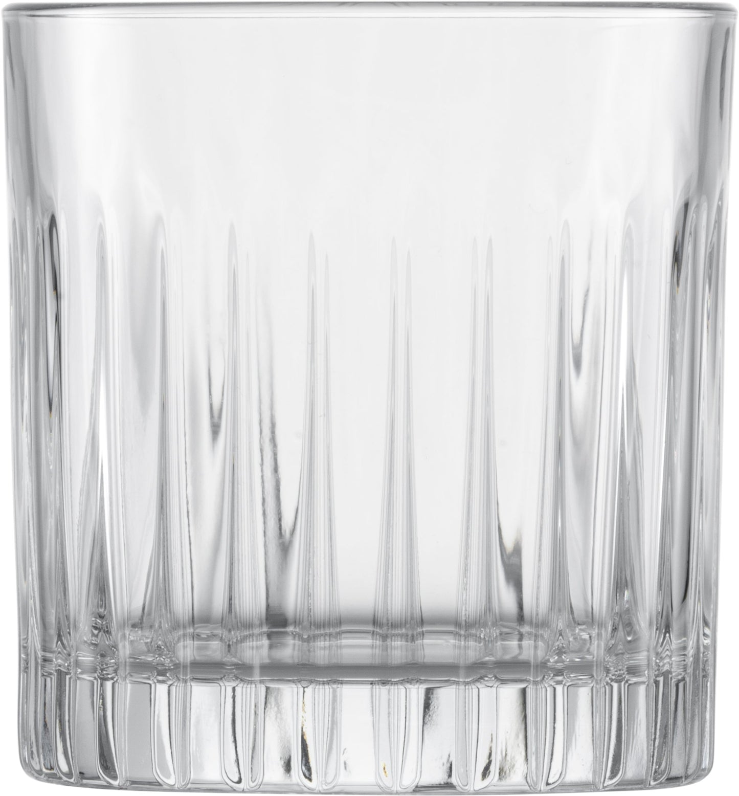 Kristallglas mit vertikalem Schliff.