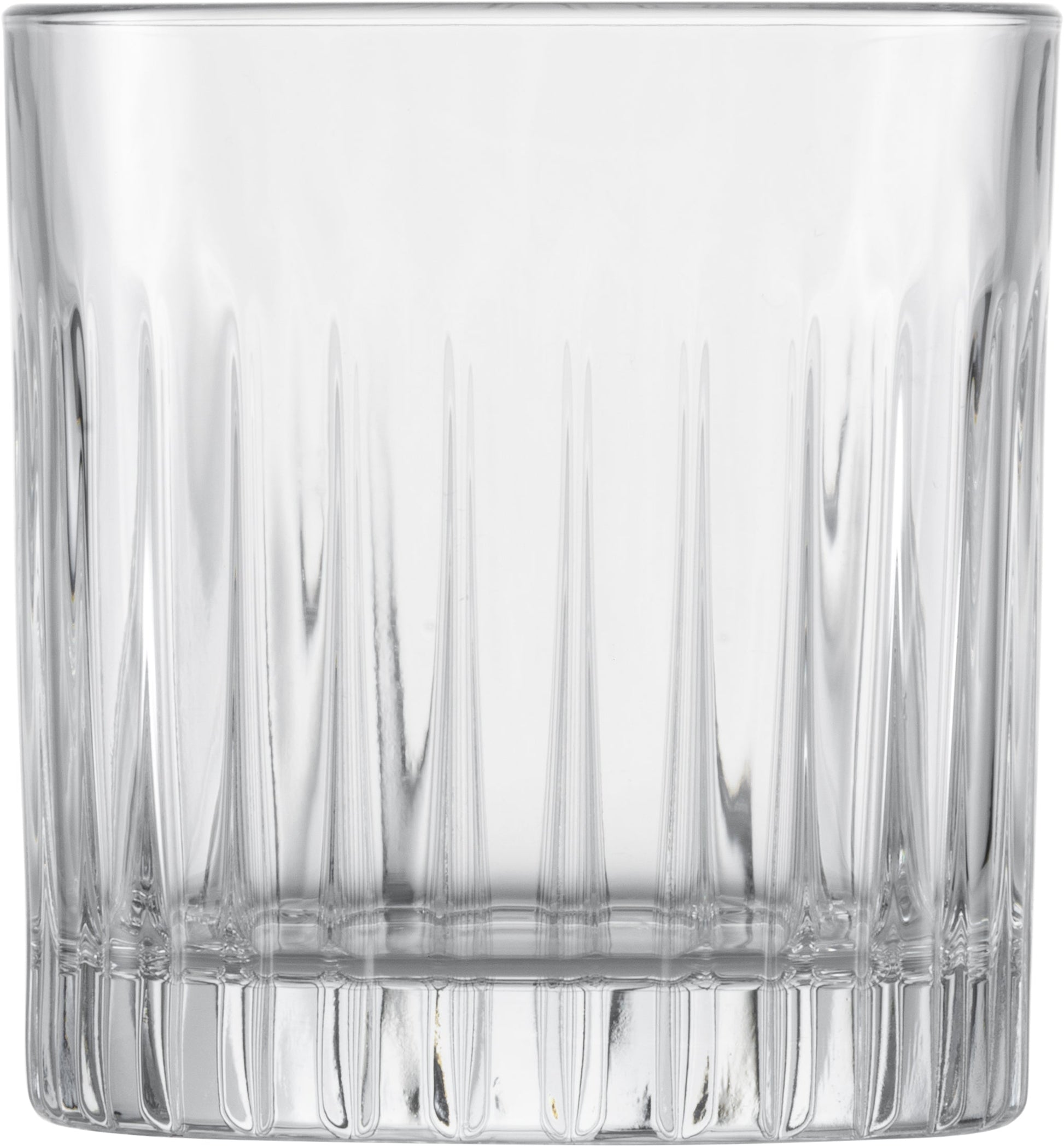 Kristallglas mit vertikalem Schliff.
