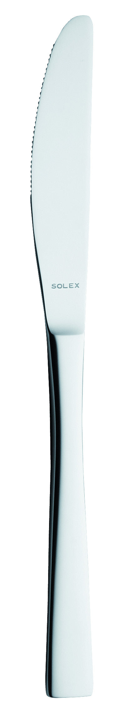 Silbernes Messer mit Solex-Logo.