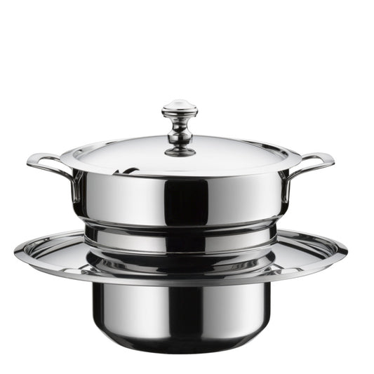 Edelstahl-Warmhaltebehälter für Gastronomie.