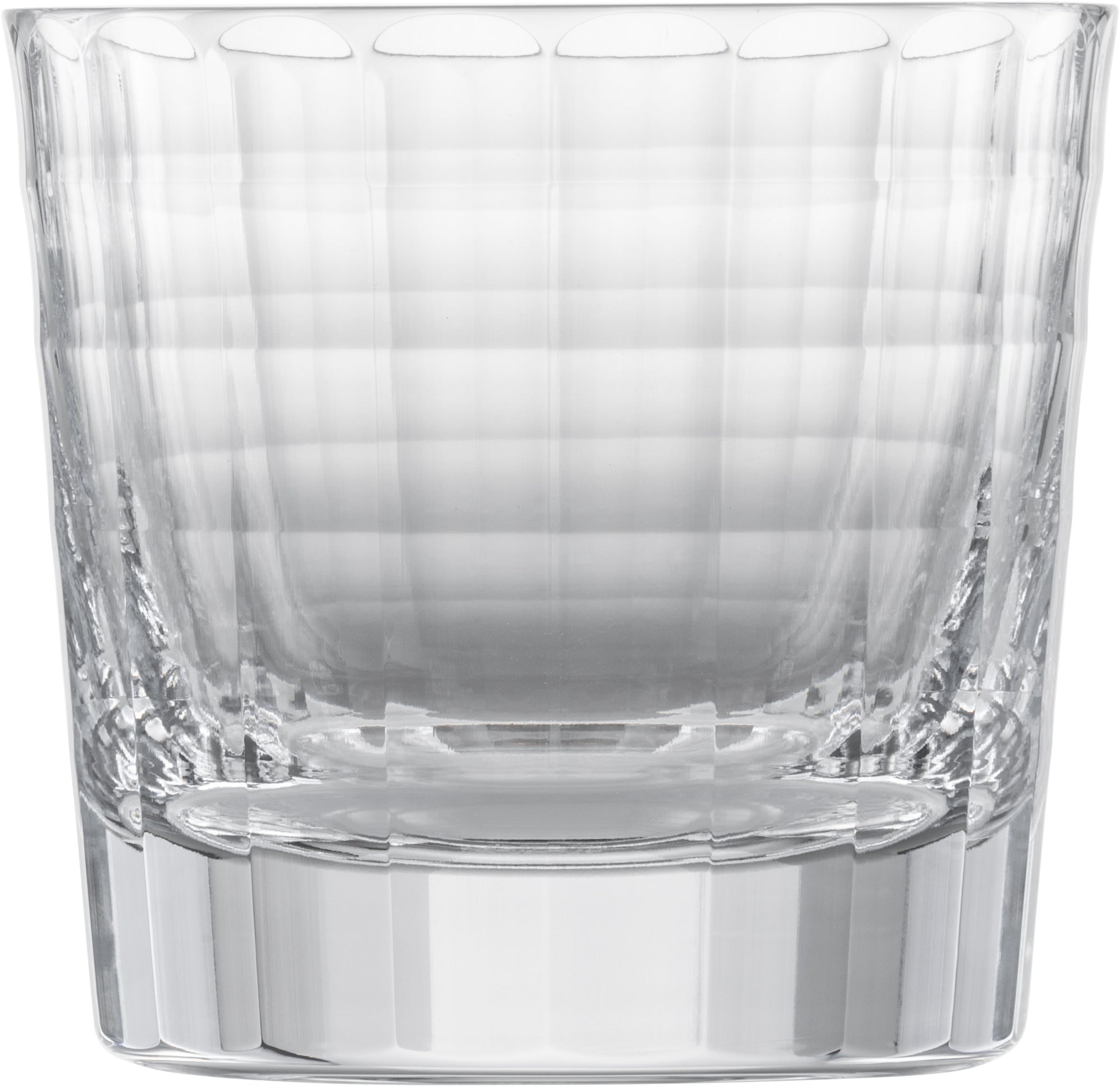 Klarglas-Whiskyglas mit Rillenmuster.