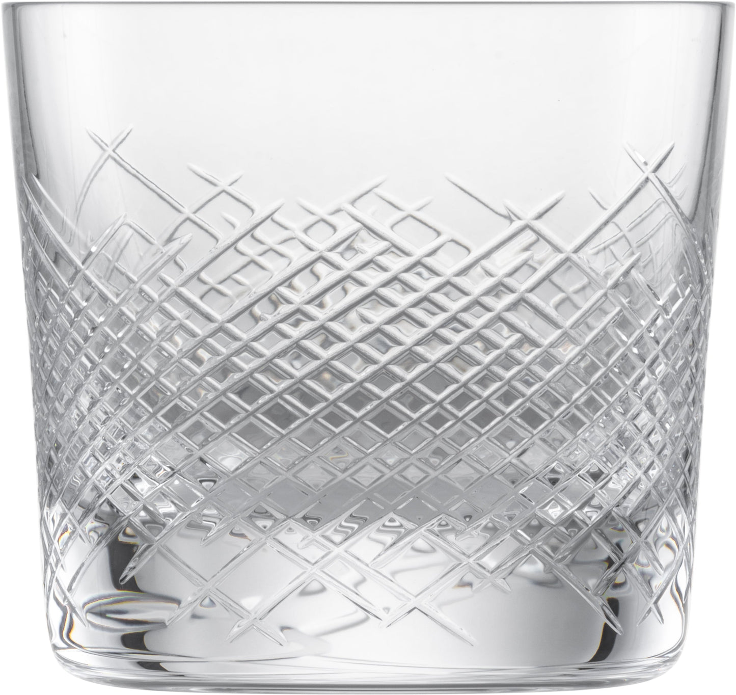 Kristallglas mit Rautenmuster.