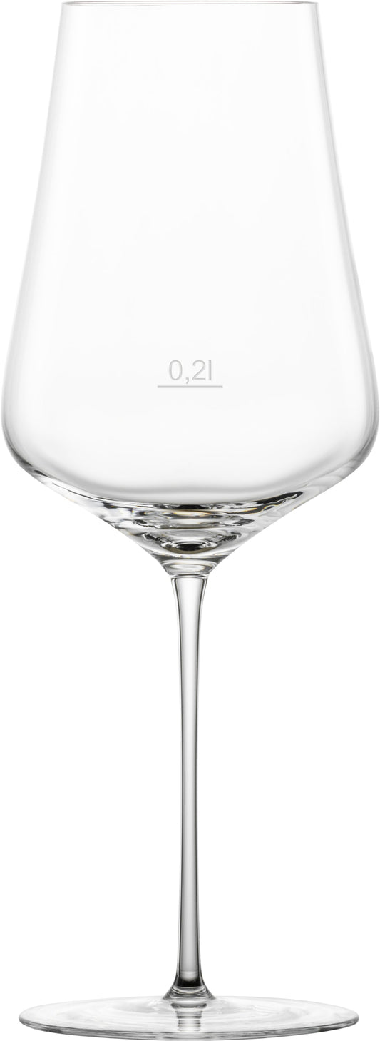 Weinglas mit 0,2l Markierung.