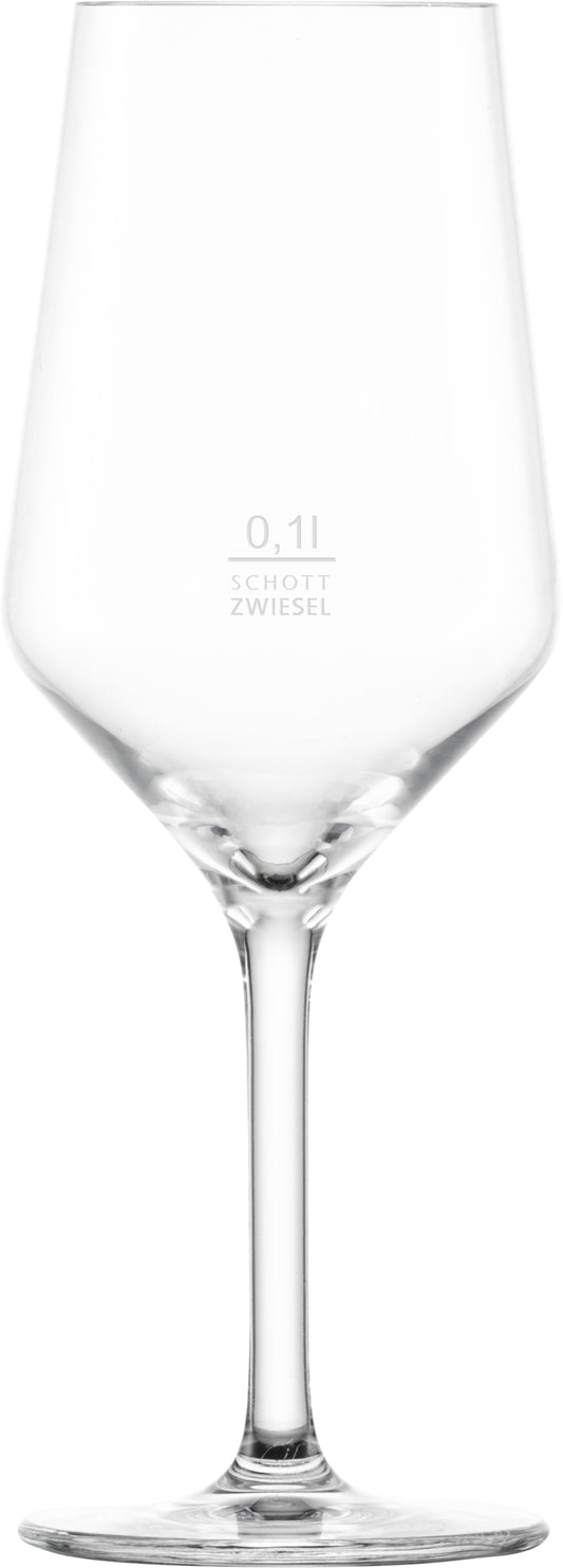 Weinglas mit Schott Zwiesel Logo.