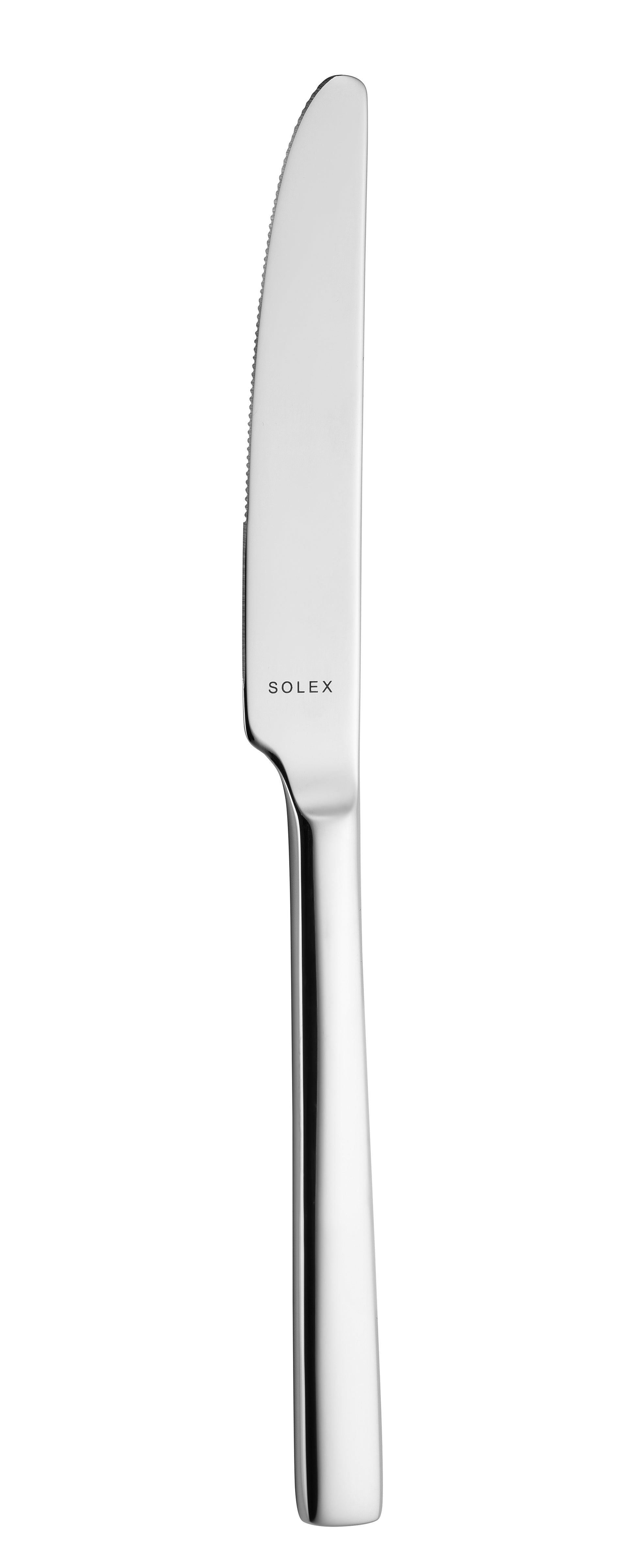 Silbernes Messer mit Solex-Logo.