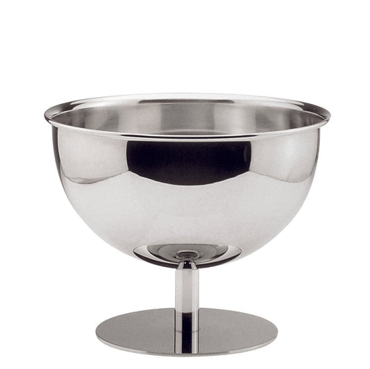 Metallene Servierschüssel auf Ständer