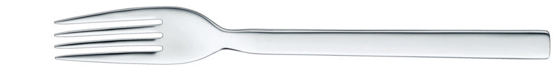 Metallspork auf weißem Hintergrund.