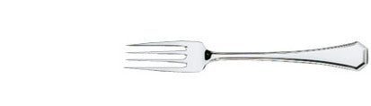 Edelstahlgabel für Gastronomiebedarf.