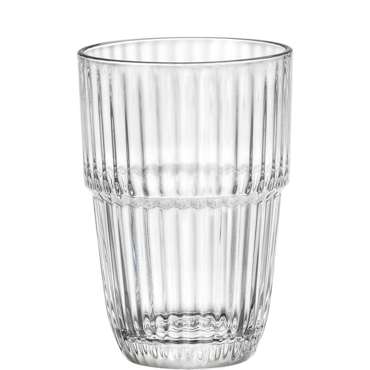 Gerippter klarer Glas-Tumbler